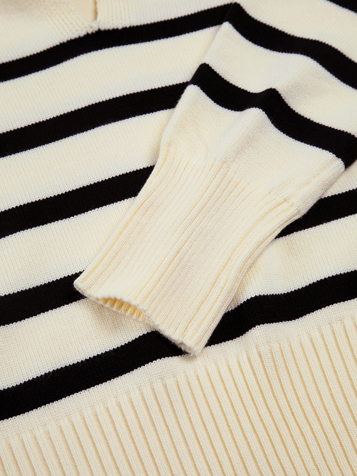Women's comfy stripe collared sweater