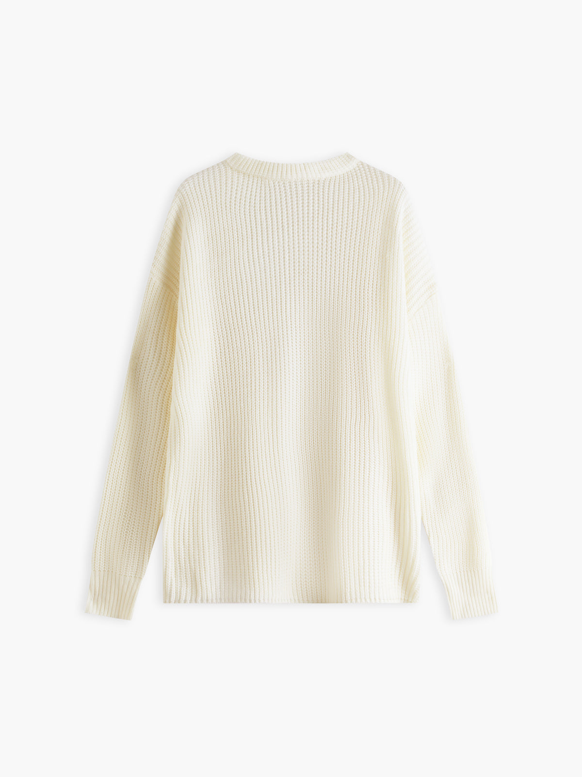 Women’s Sweater – Ribbed Knit – Relaxed Fit – Crew Neck – Long Sleeve Casual Style