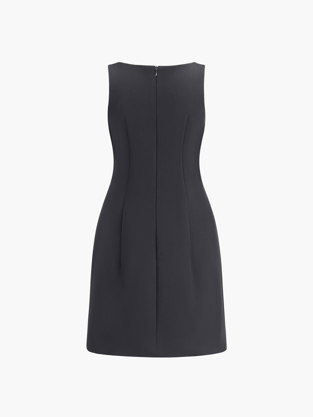 Sleeveless Blazer Style Short Dress in Polyester Blend