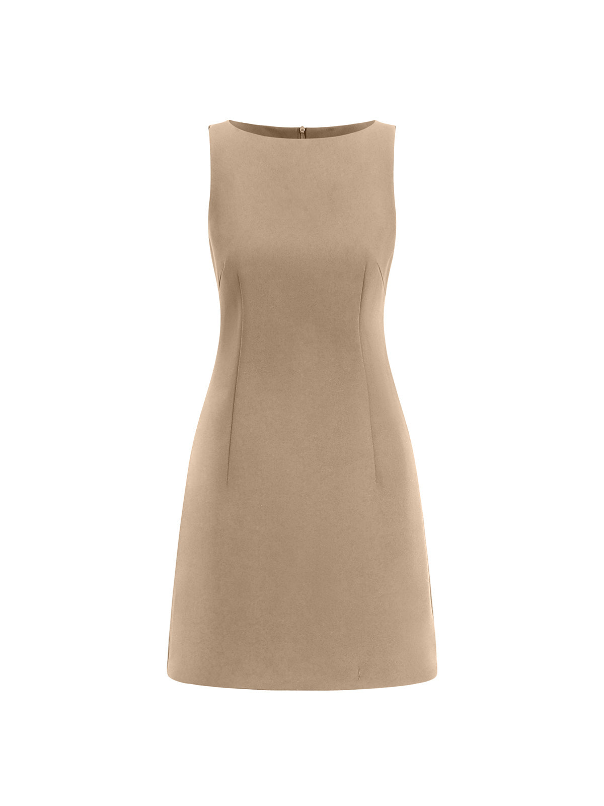 Sleeveless Blazer Style Short Dress in Polyester Blend