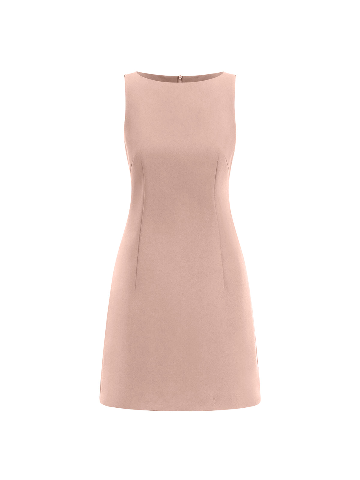 Sleeveless Blazer Style Short Dress in Polyester Blend
