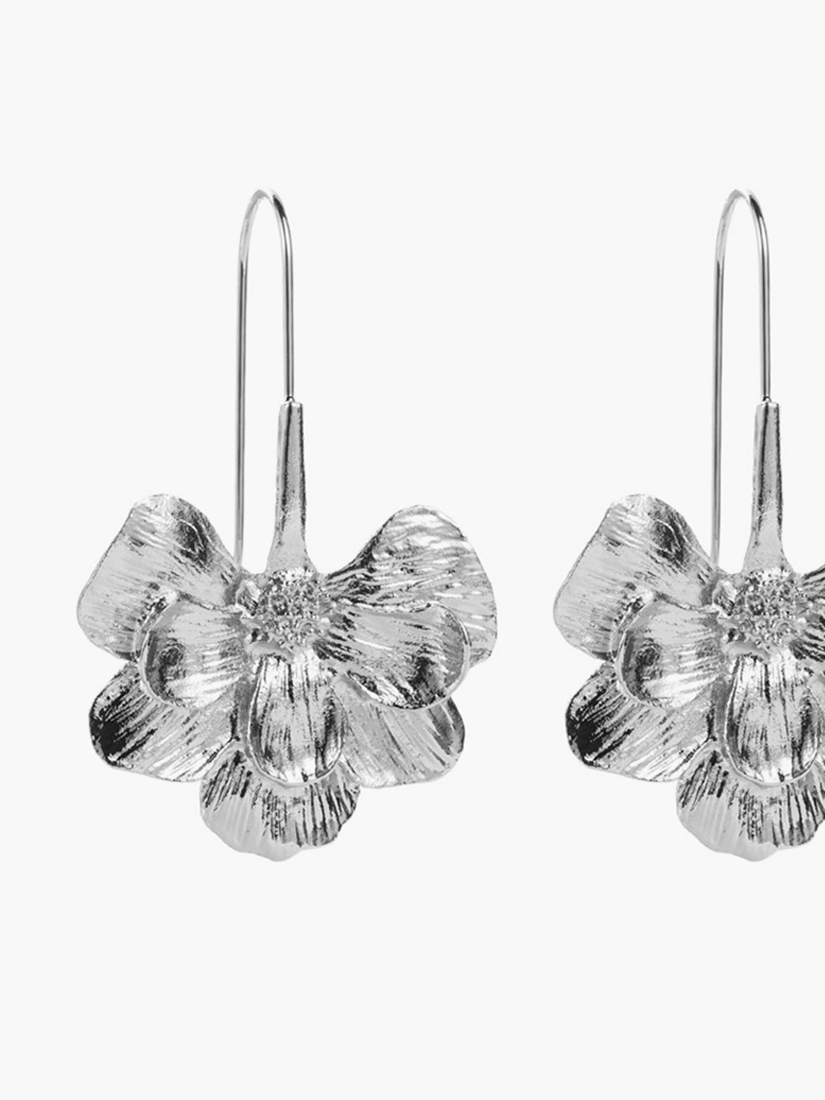 Wahine - blooming flower stud hook earrings