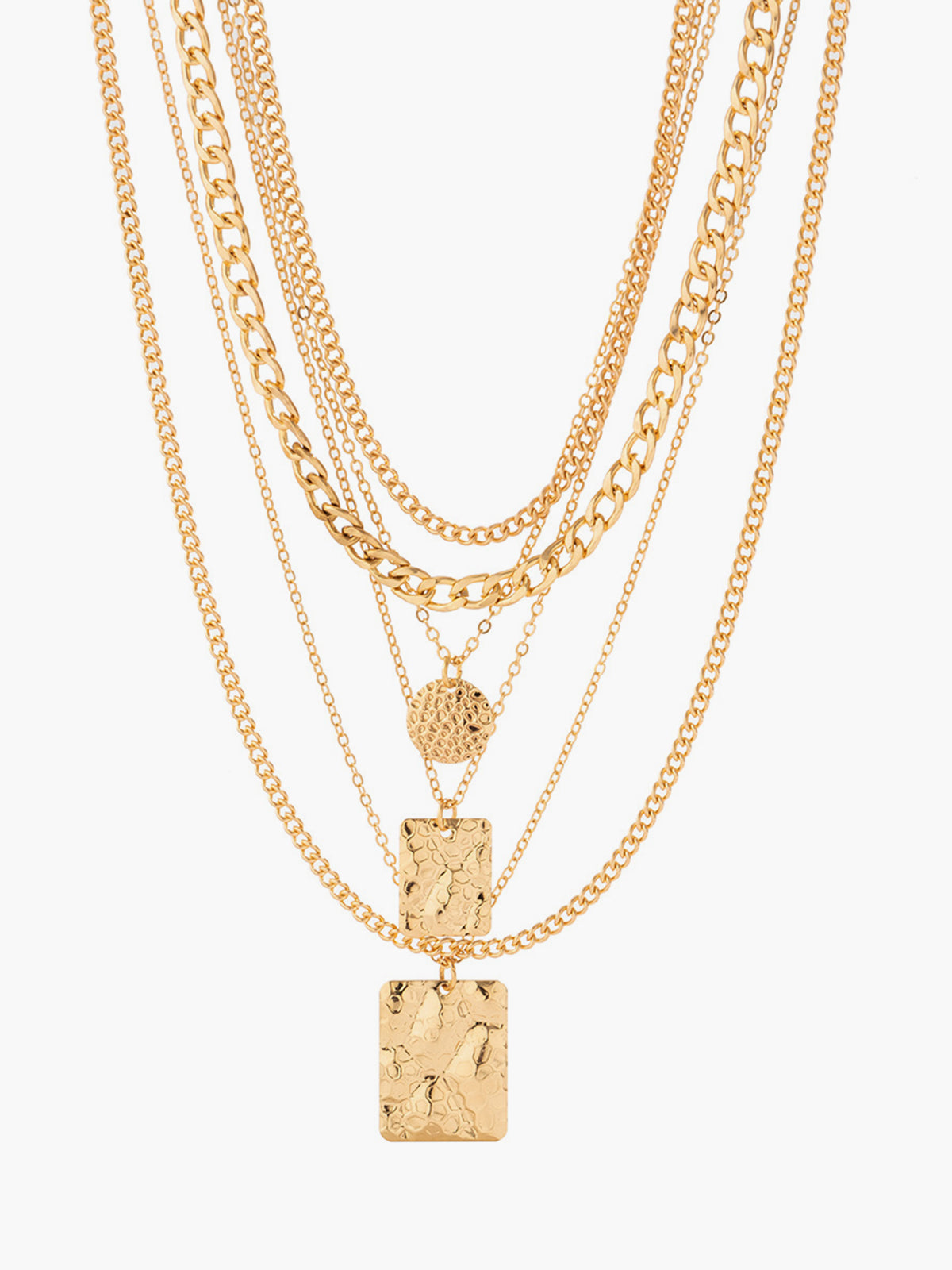 Multi-Strand Gold Layered Necklace