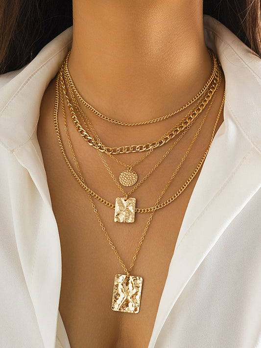Multi-Strand Gold Layered Necklace