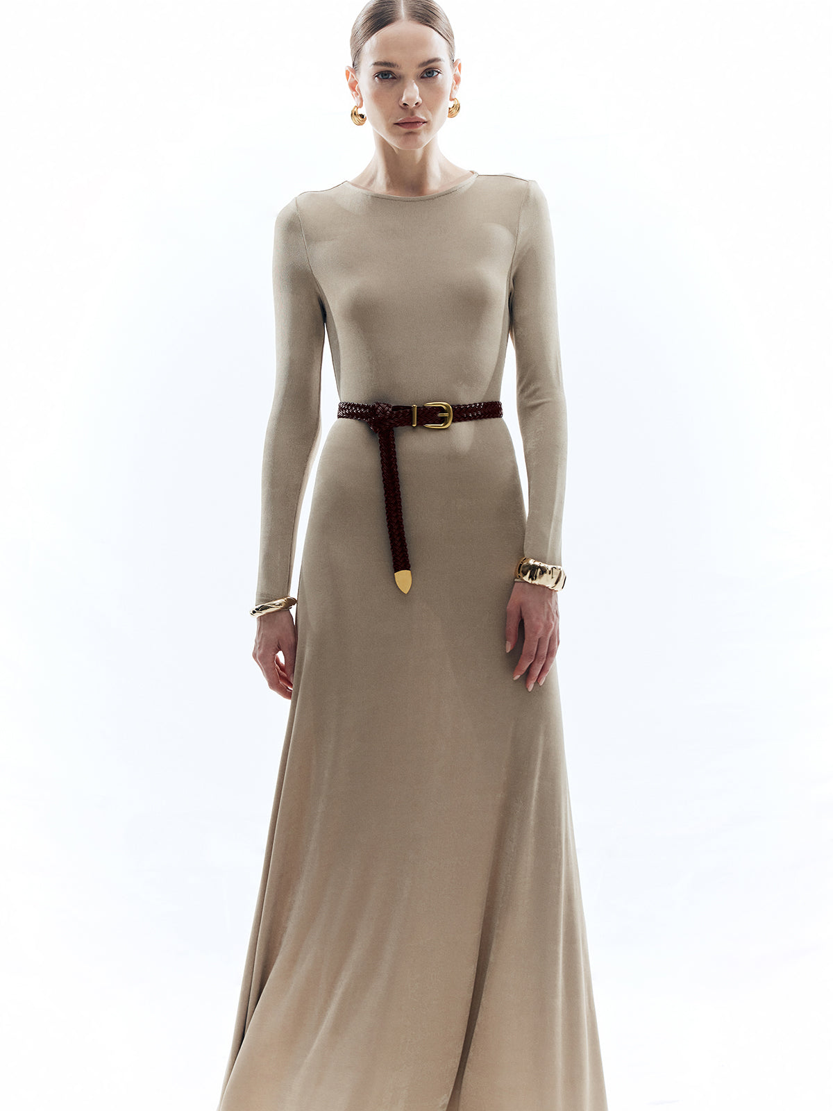 Braided Woven Leather Adjustable Fit Belt