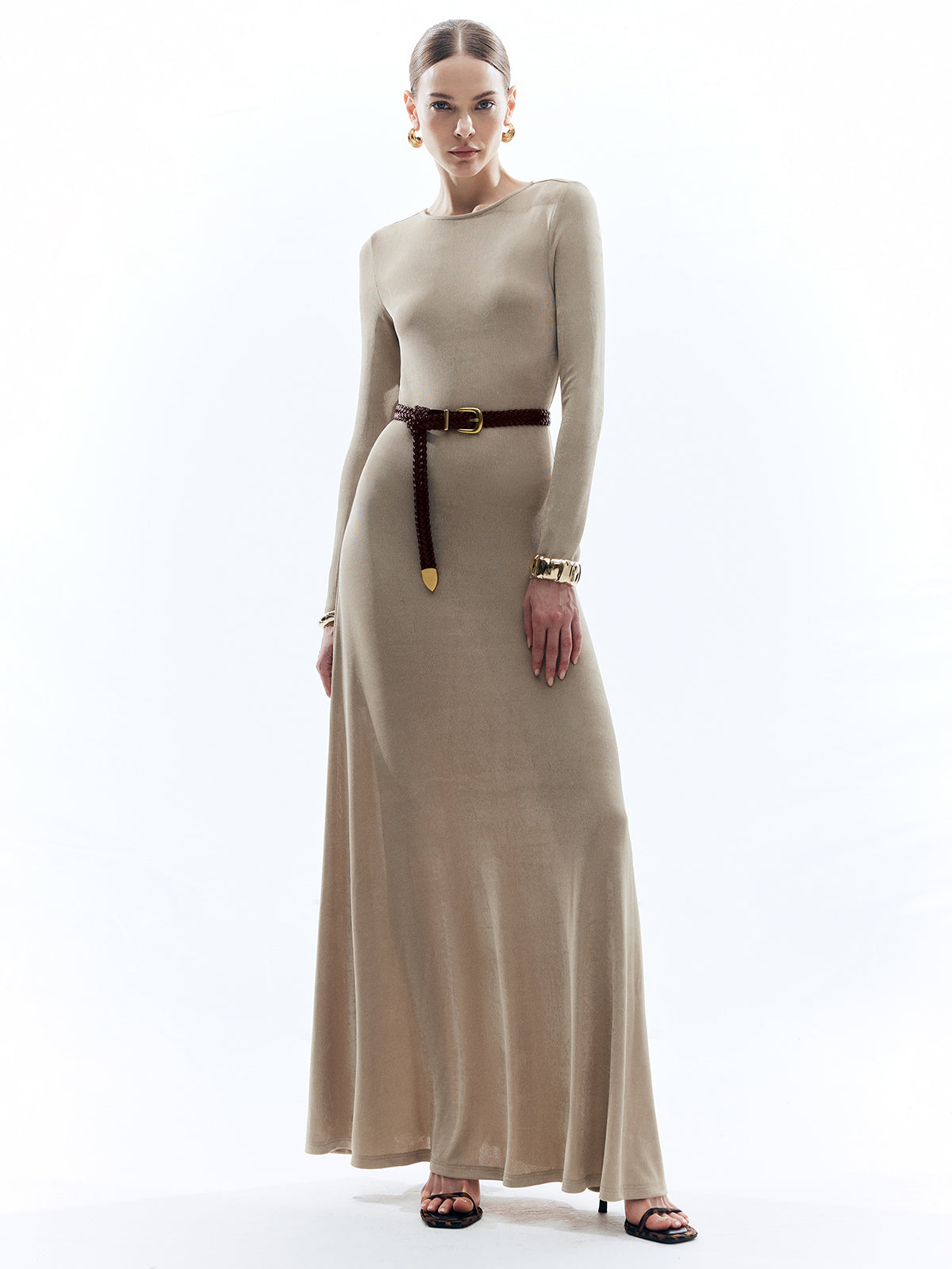 Braided Woven Leather Adjustable Fit Belt