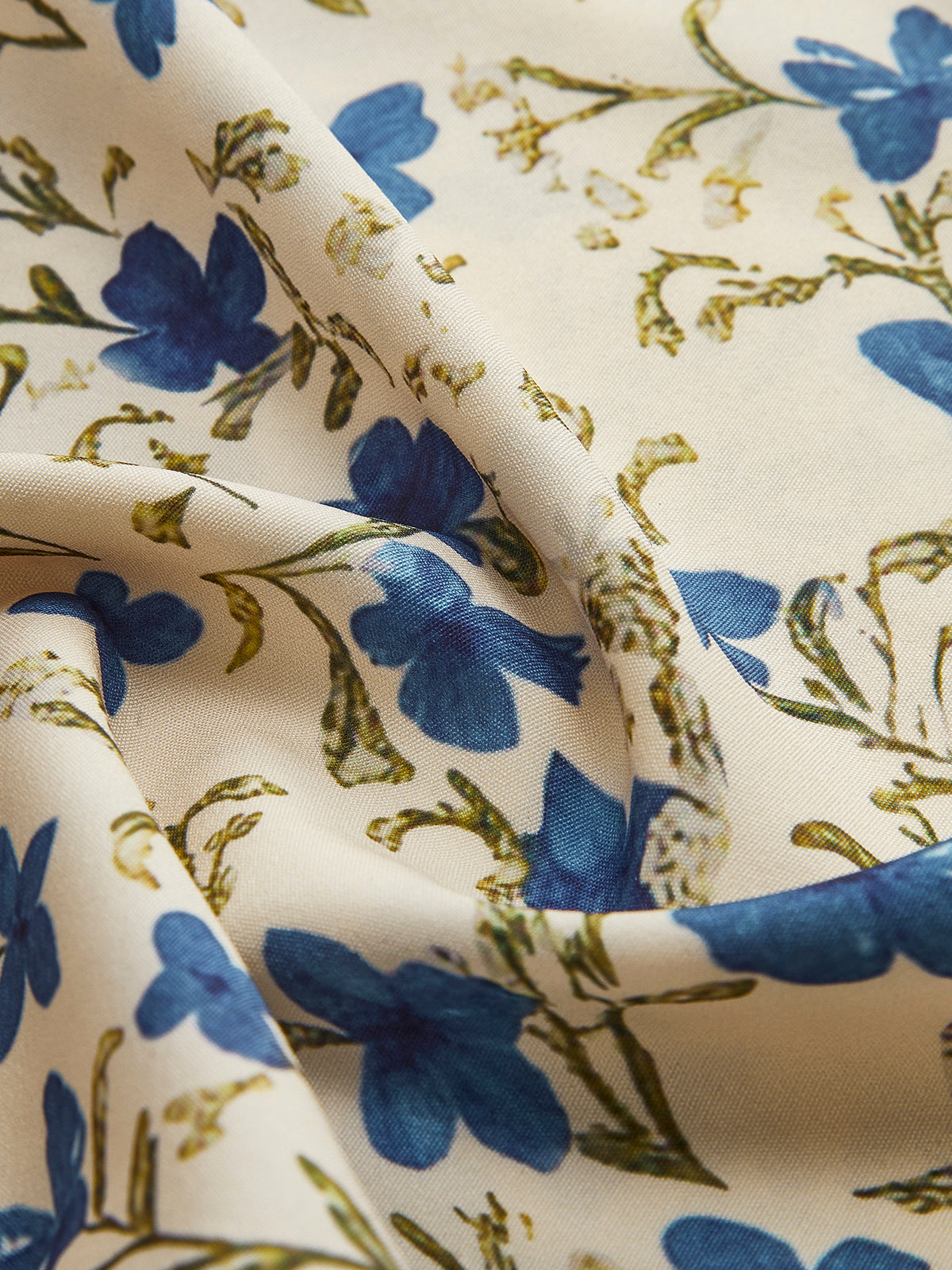Floral Dress with Button Detail and Asymmetrical Hem