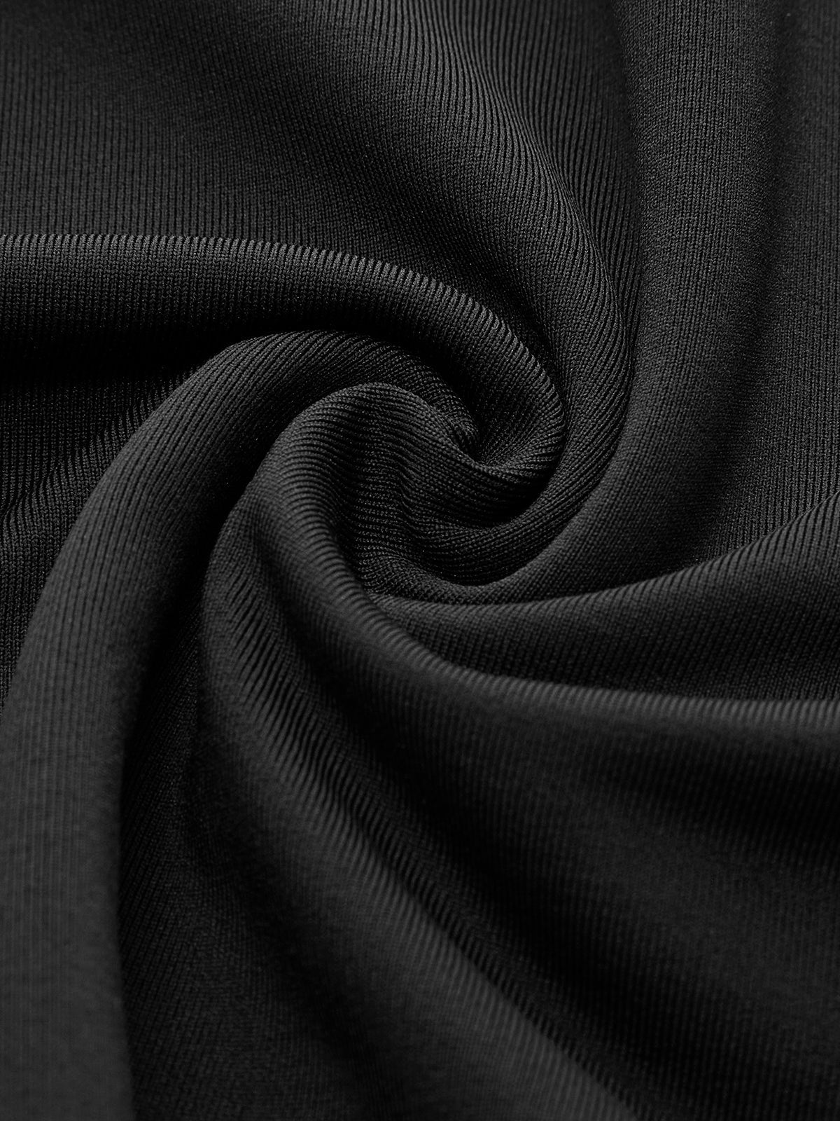 Women's Evening Gown - Turtleneck Long Sleeve - Ruched Waist High Slit Elegant Fit