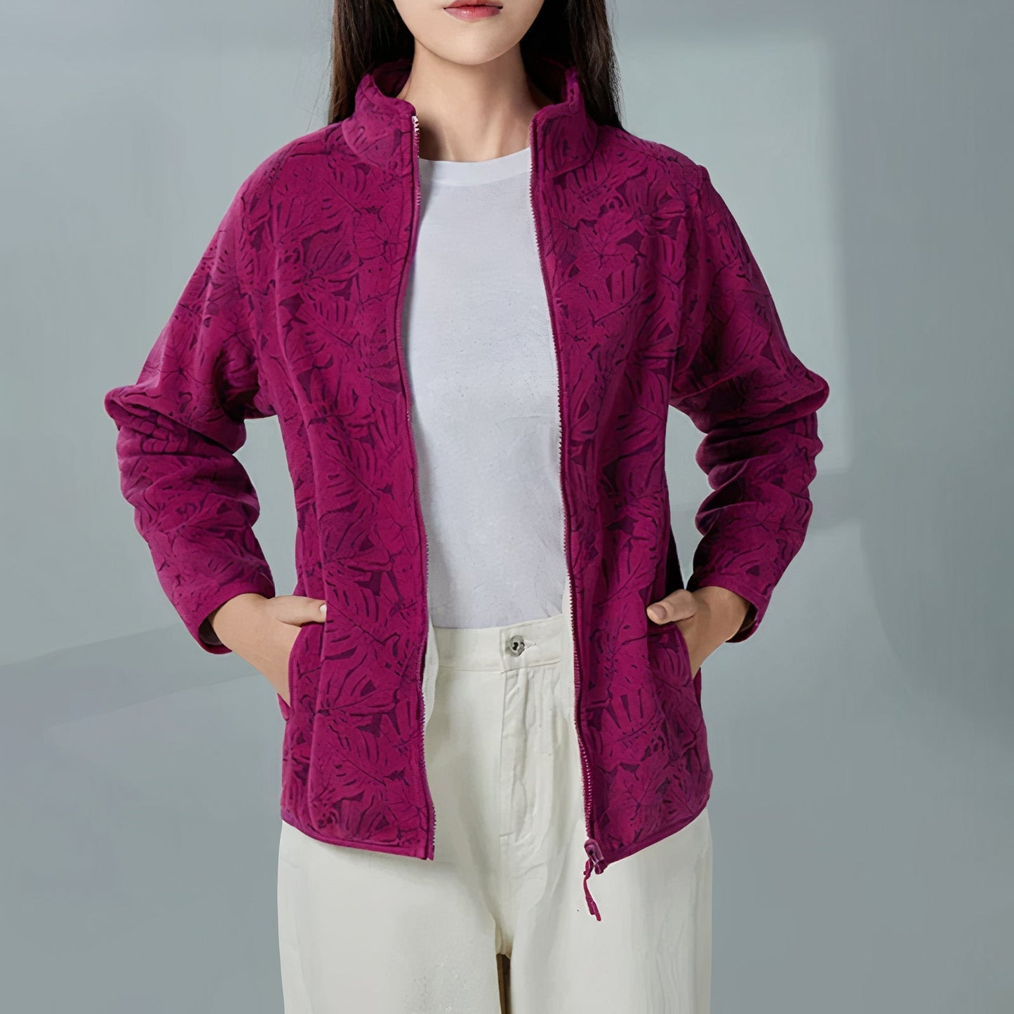 Women's maple leaf camouflage jacket