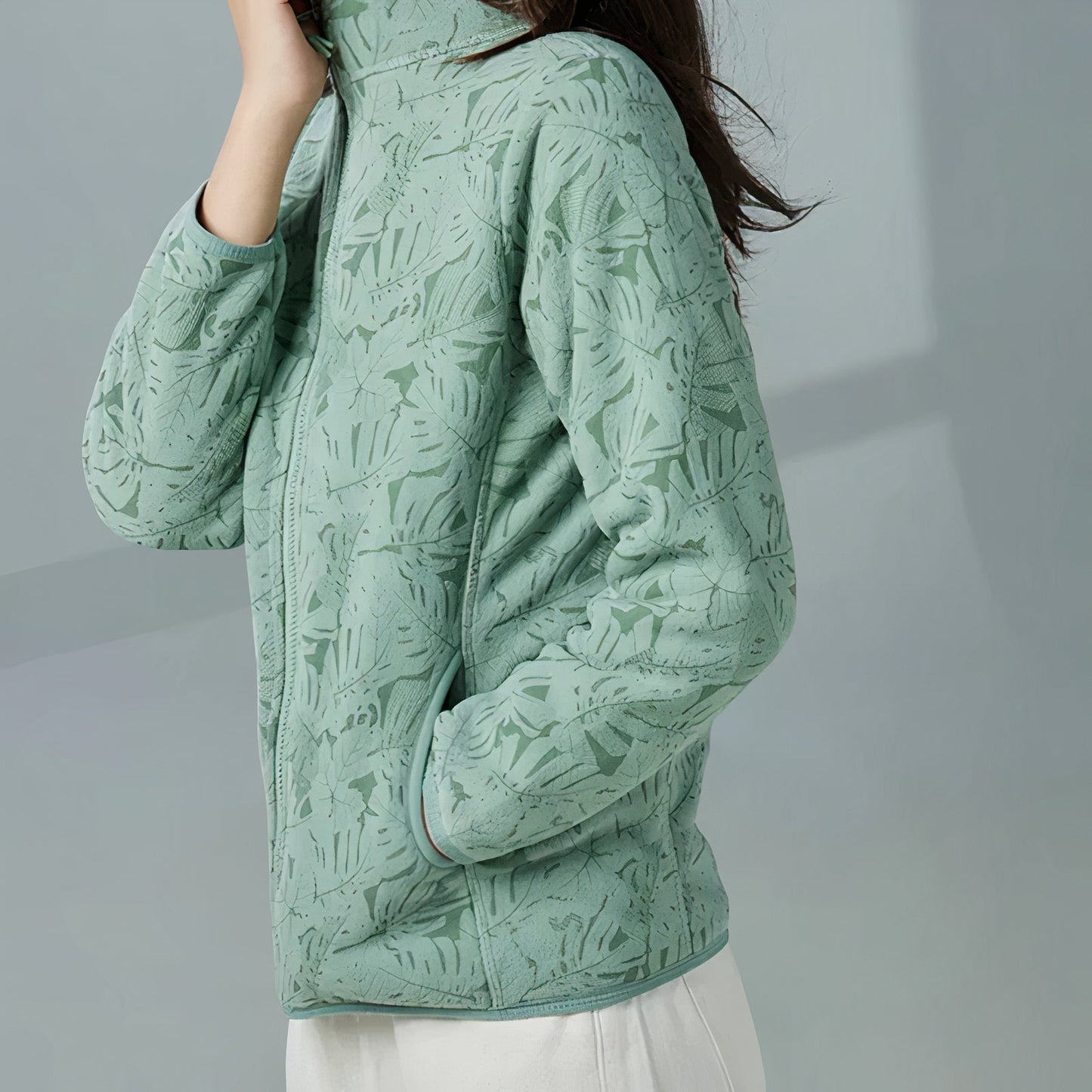 Women's maple leaf camouflage jacket