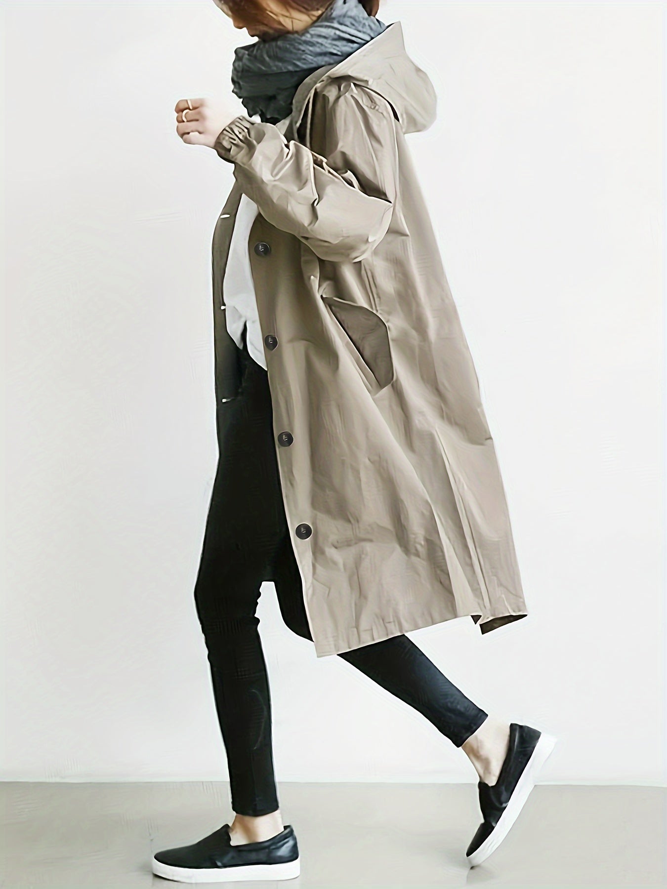 Women's khaki trench coat