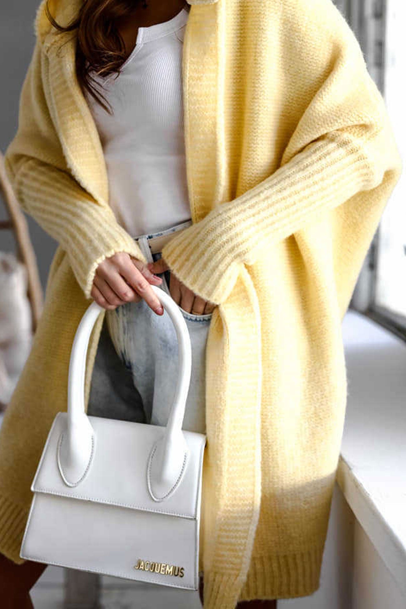 Women’s Oversized Cardigan - Chunky Knit - Long Sleeve - Relaxed Fit - Cozy Layering