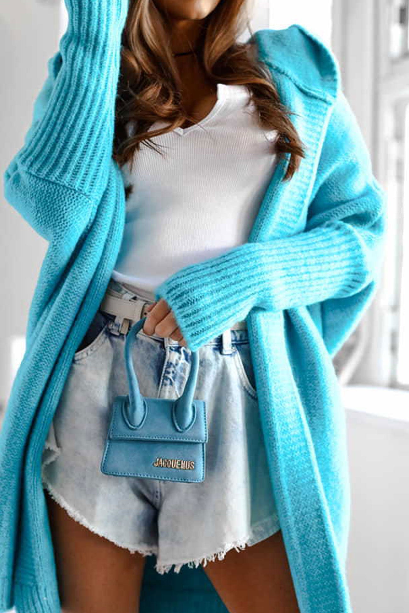 Women’s Oversized Cardigan - Chunky Knit - Long Sleeve - Relaxed Fit - Cozy Layering