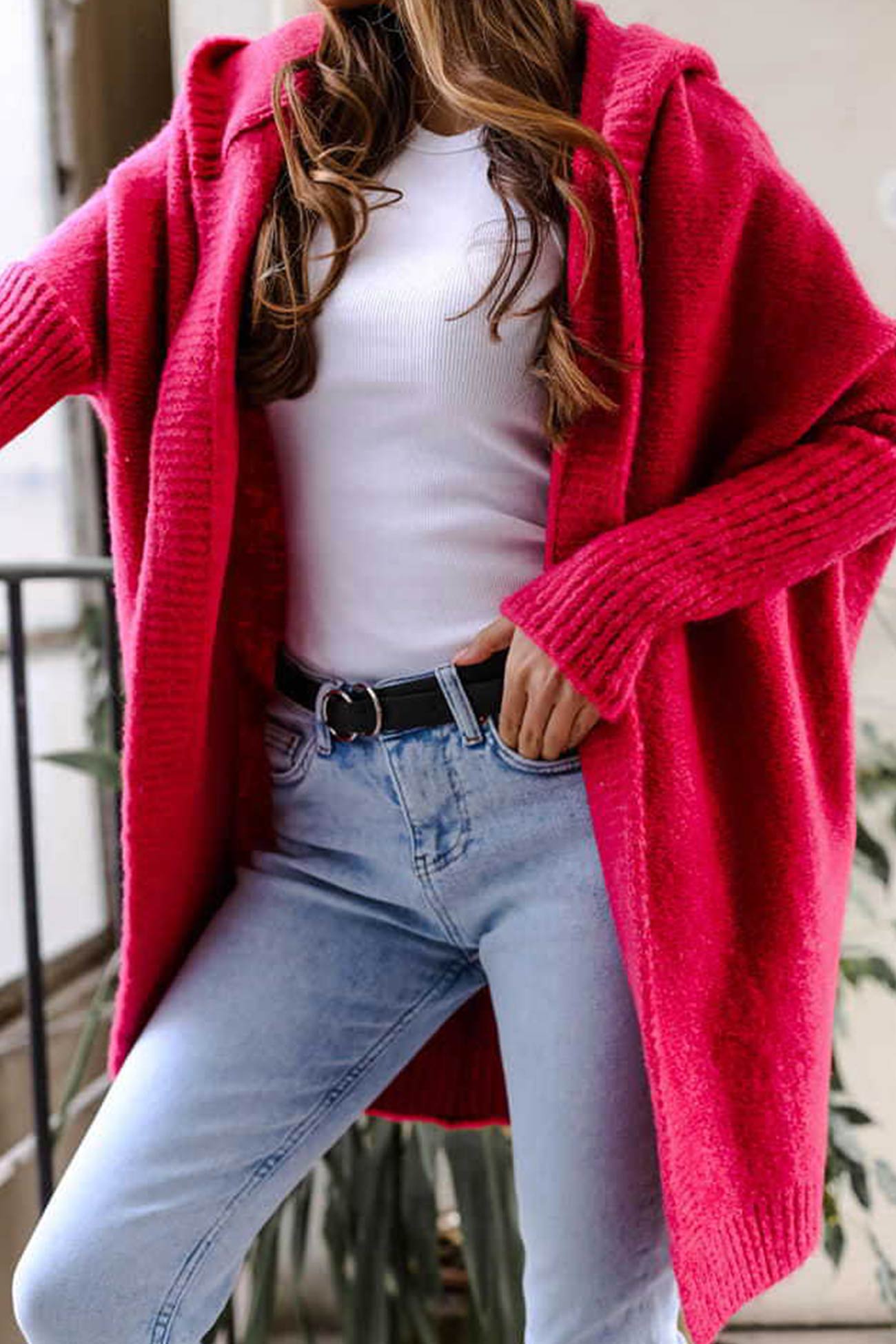 Women’s Oversized Cardigan - Chunky Knit - Long Sleeve - Relaxed Fit - Cozy Layering