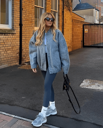 Women's loose stand collar coat with pockets