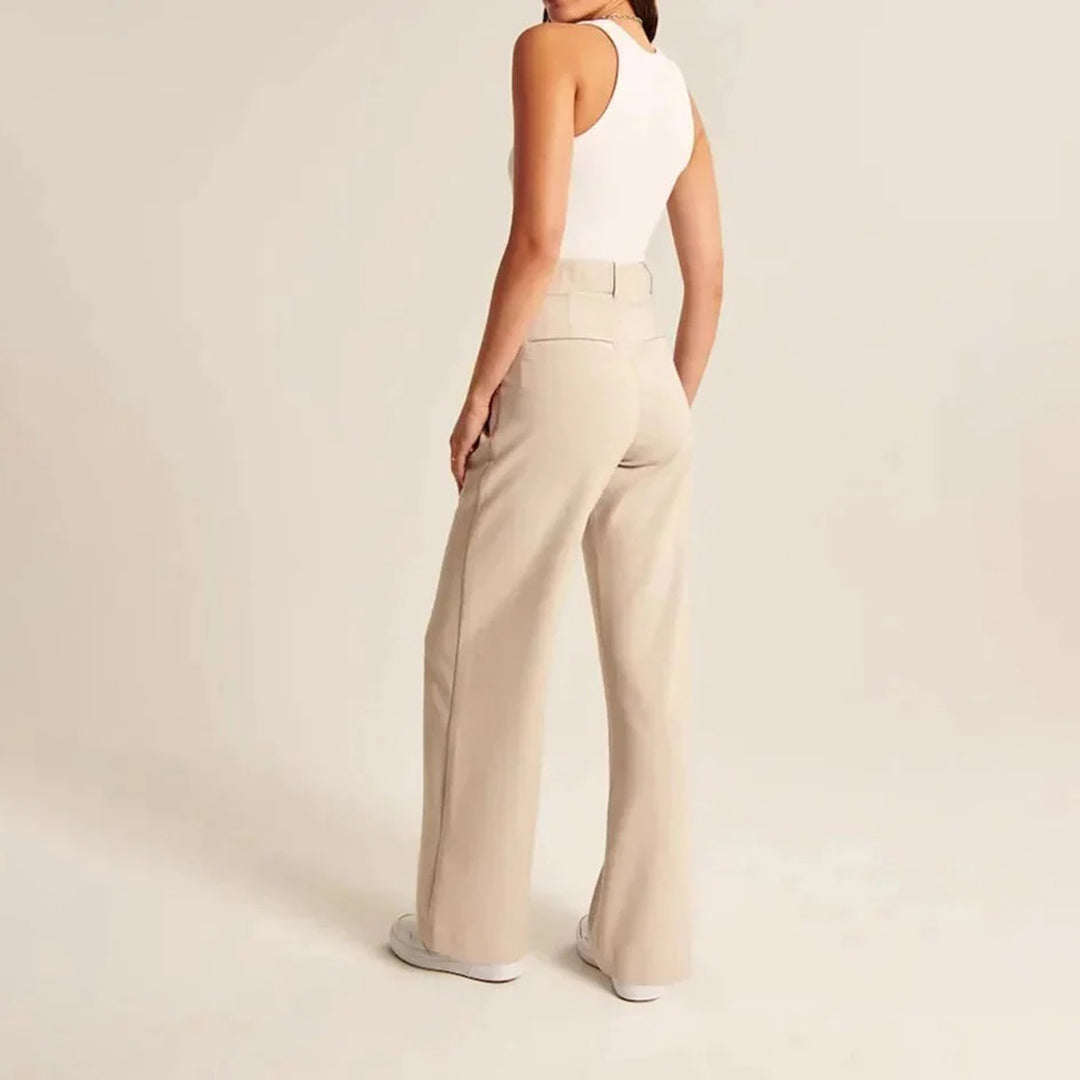 Women's high waist wide leg drape pants