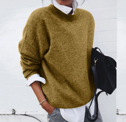 Soft Solid Color Sweater