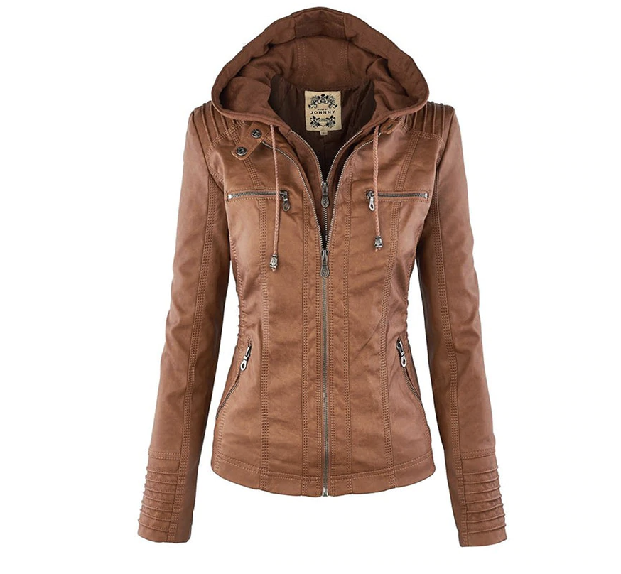 Women's classic leather jacket