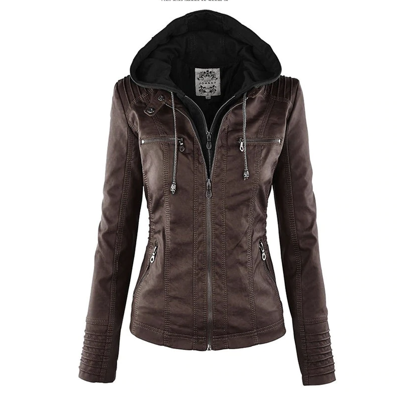 Women's classic leather jacket