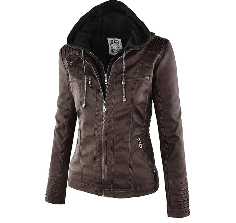 Women's classic leather jacket