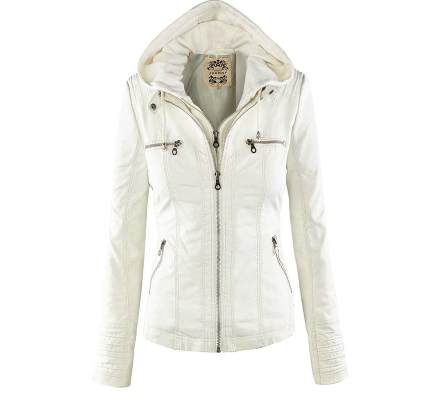 Women's classic leather jacket