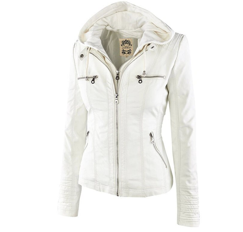 Women's classic leather jacket