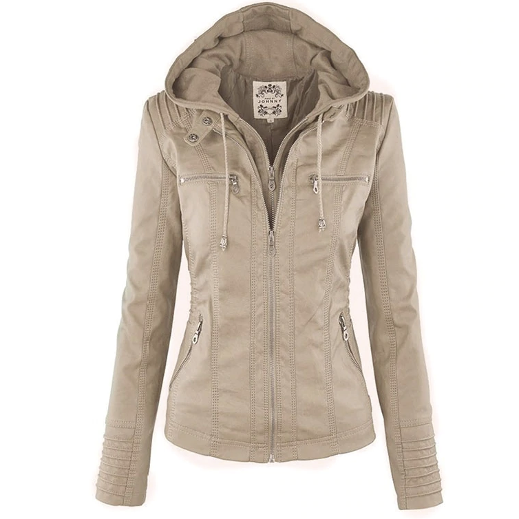 Women's classic leather jacket