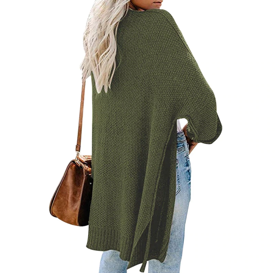 Women's super comfortable loose cardigan with open front