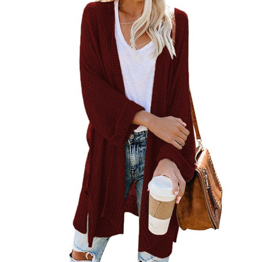 Women's super comfortable loose cardigan with open front