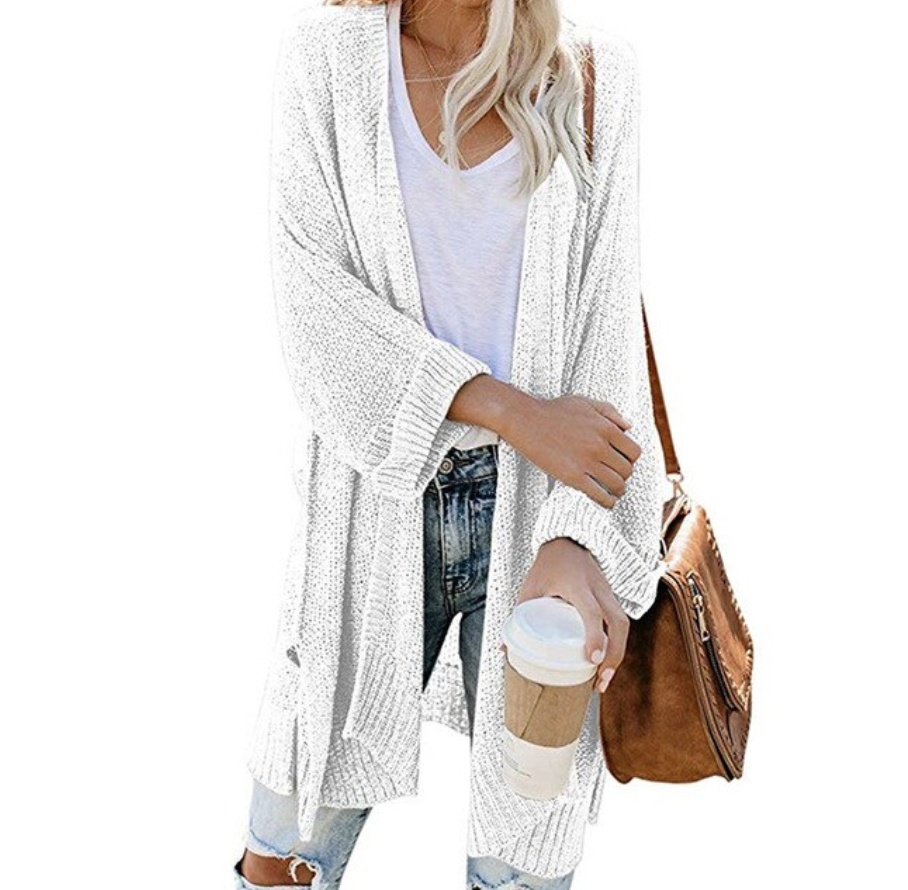 Women's super comfortable loose cardigan with open front