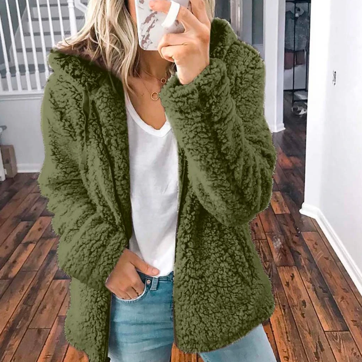 Hooded Autumn and Winter Top Coat