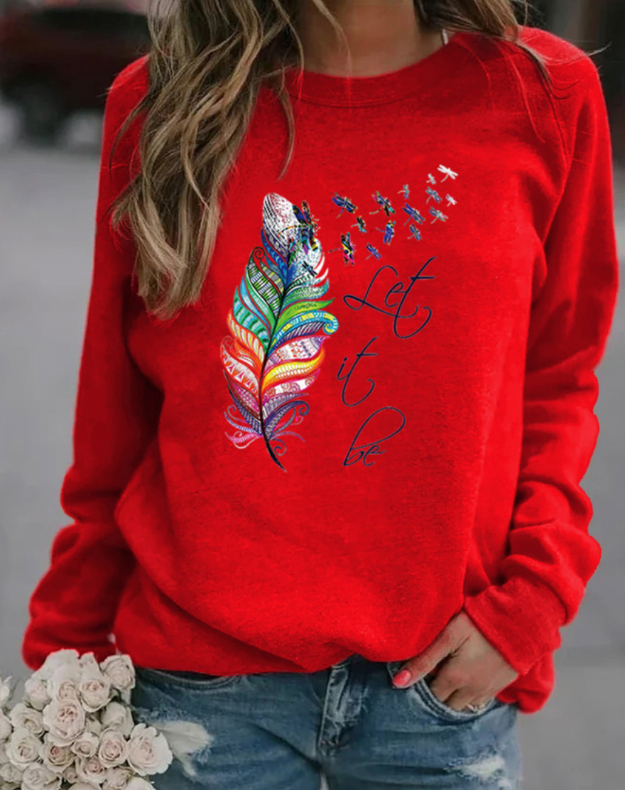 Women's round neck sweatshirt