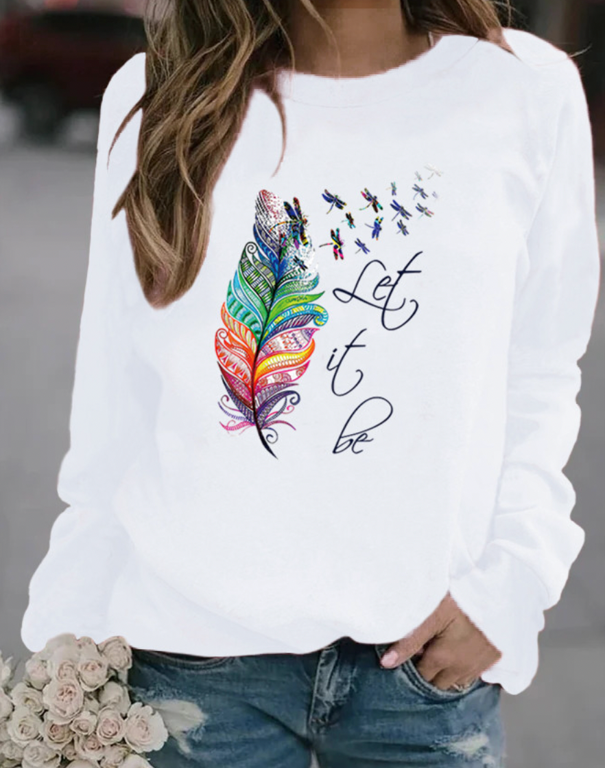 Women's round neck sweatshirt