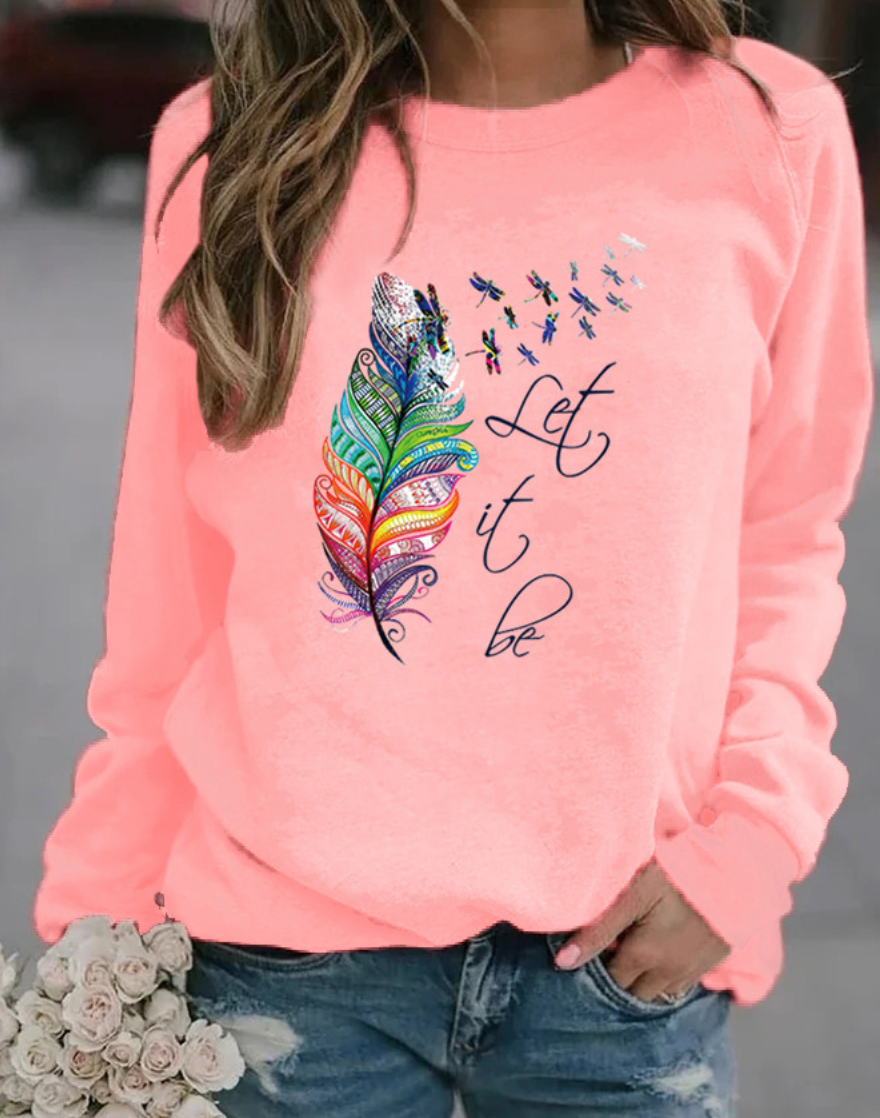 Women's round neck sweatshirt
