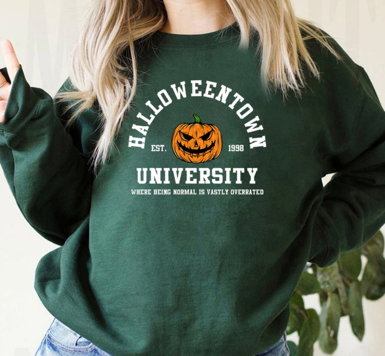Women's halloween pumpkin long sleeve sweatshirt