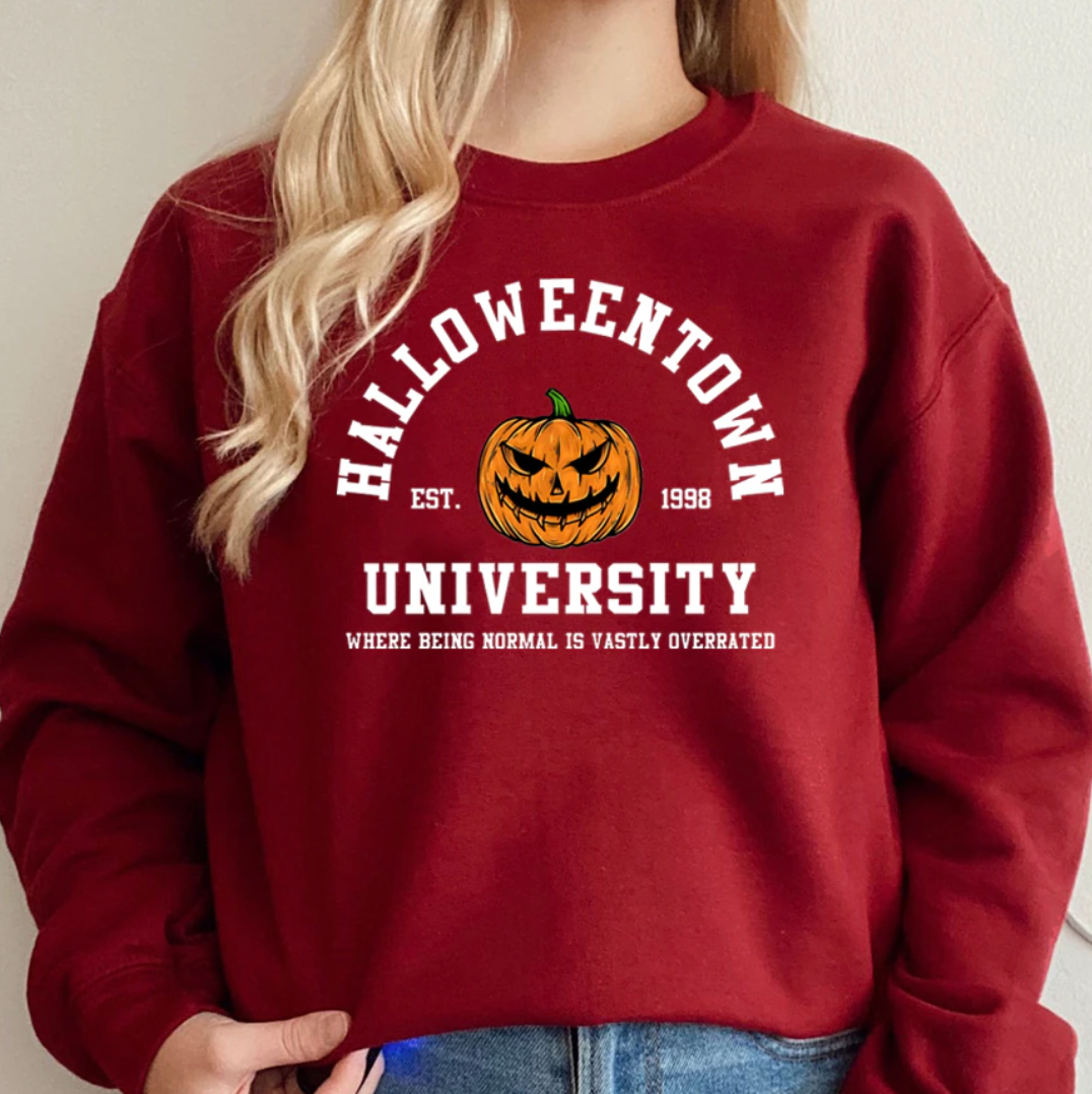 Women's halloween pumpkin long sleeve sweatshirt