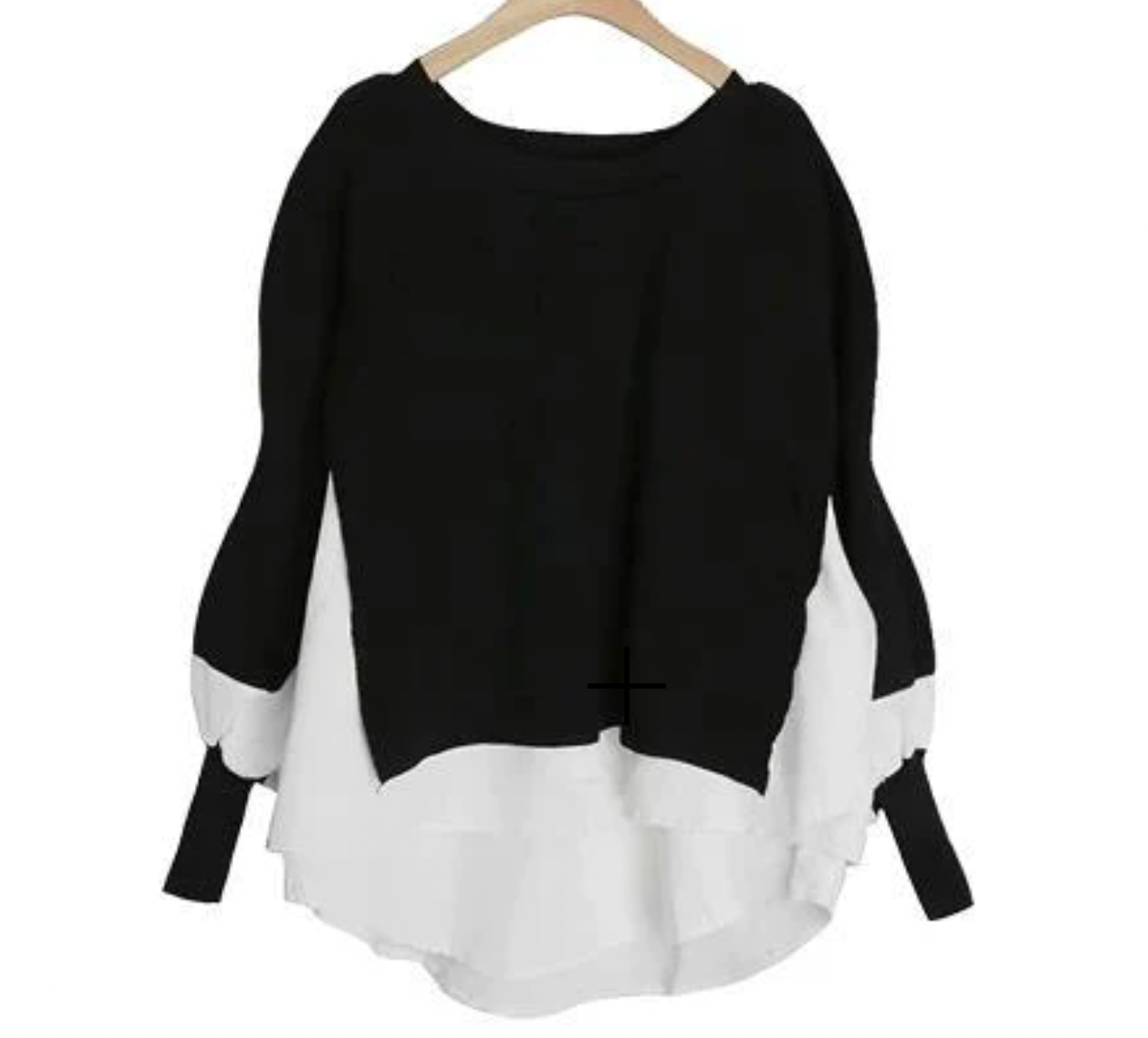 Women's splicing knitted sweater
