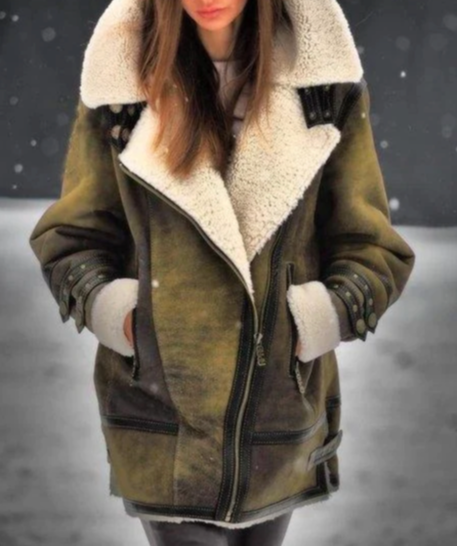 Women's thickened faux fur coat