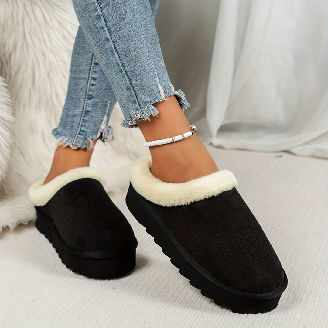 Women's winter slip-on snow low-top boots