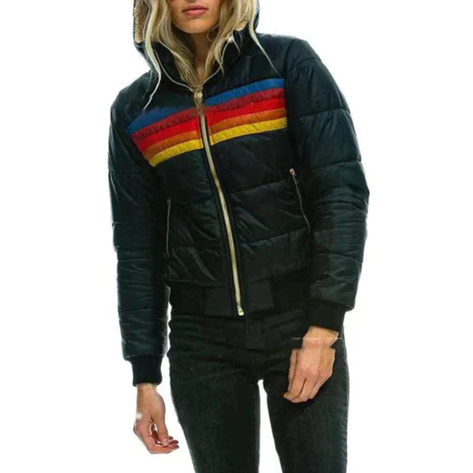 Water-Resistant Quilted Hooded Puffer Jacket
