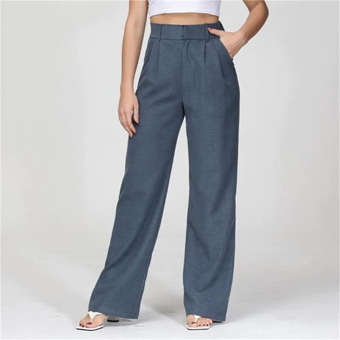 Women's high waist wide leg drape pants