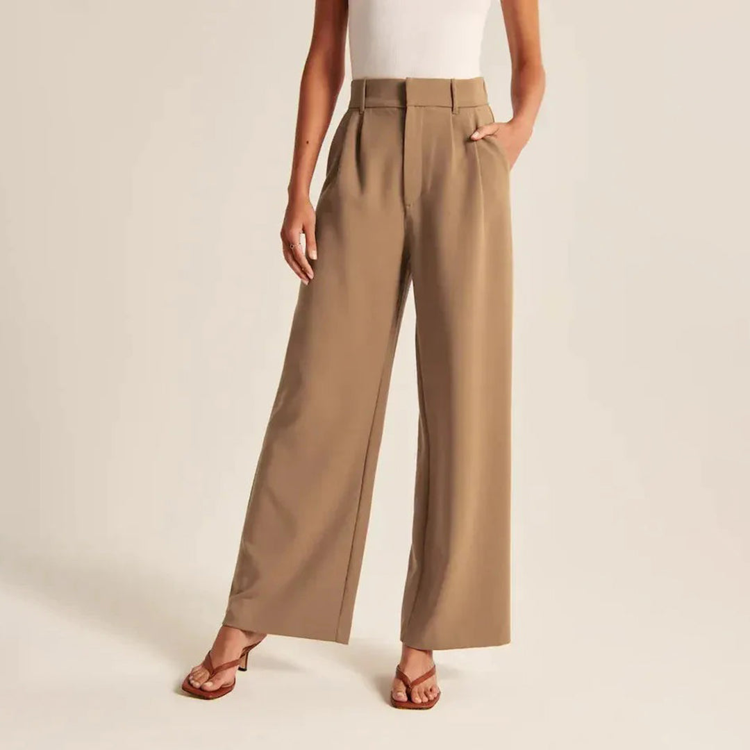 Women's high waist wide leg drape pants