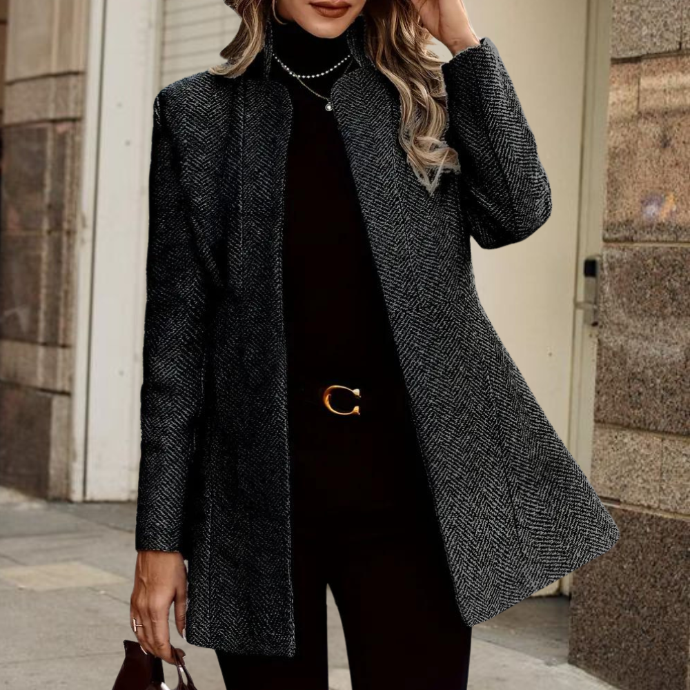 Women's slim jacquard pattern blazer