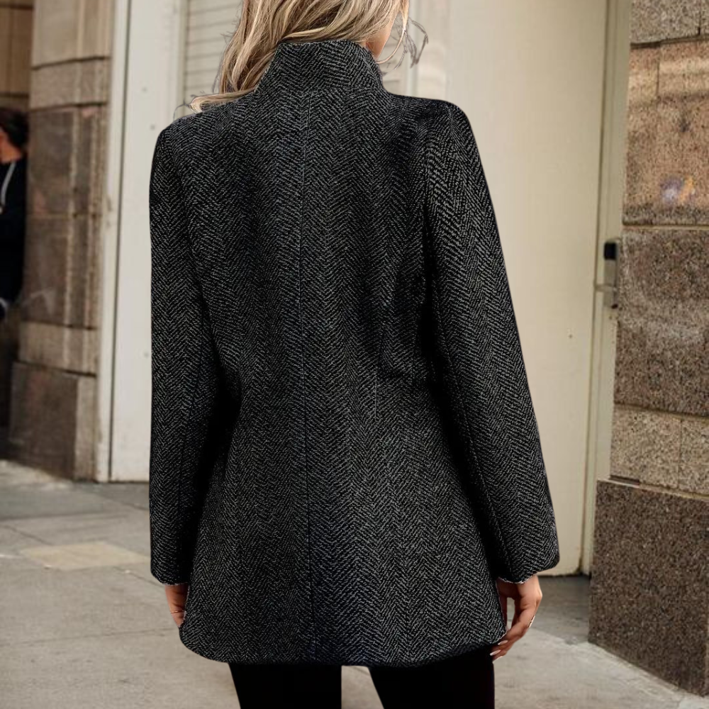 Women's slim jacquard pattern blazer