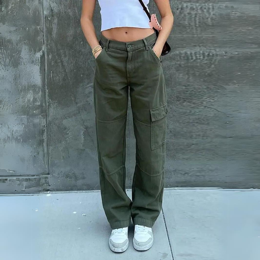 High waist slim fit loose straight jeans for women