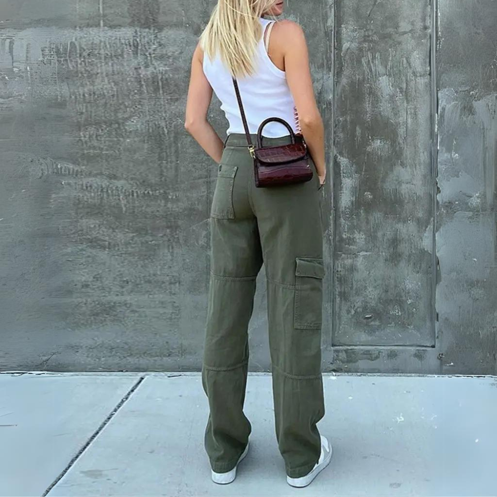 High Waist Slim Fit Straight Jeans