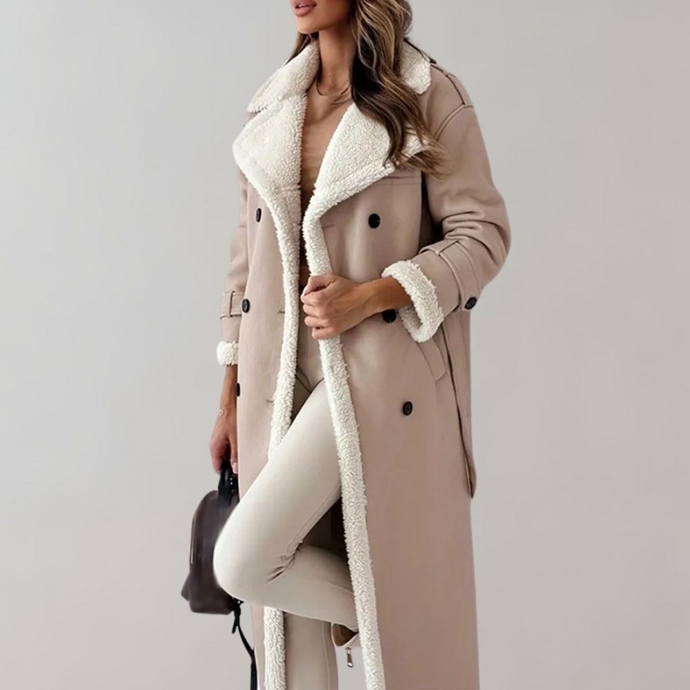 Women's wool fur coat