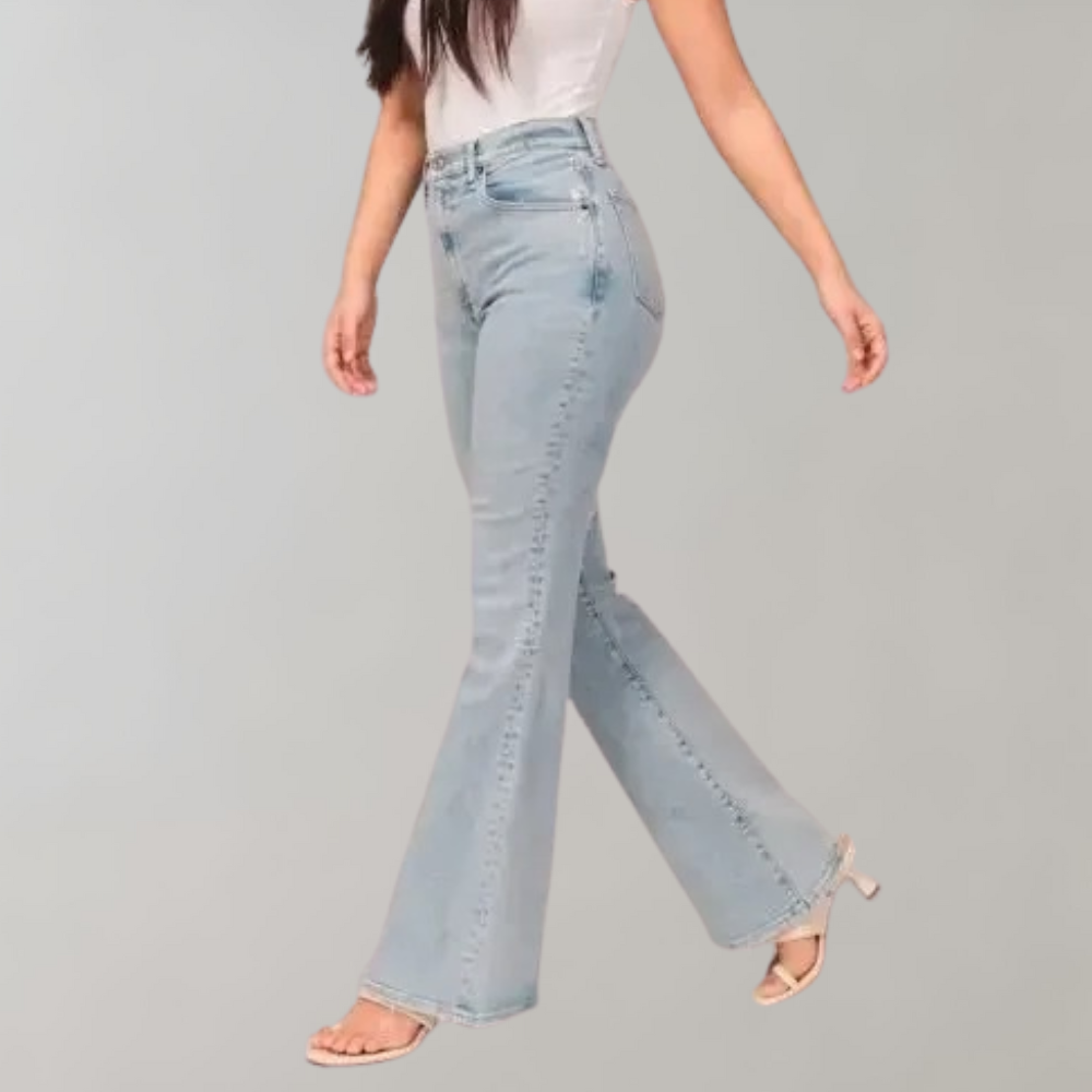Women's high waist bell-bottom pants
