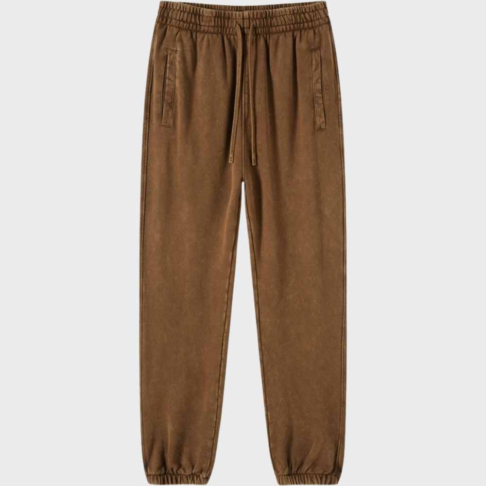 Women's distressed batik trousers