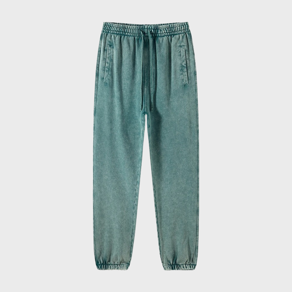 Women's distressed batik trousers